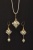 Golden Pearl Pendant<br />on Silk Cord Golden Pearl Pendant<br />on Silk Cord