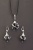Silver Dot Pendant<br />on Silk Cord Silver Dot Pendant<br />on Silk Cord
