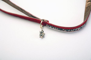 Ruby Pyramid Luxe Leash<br />