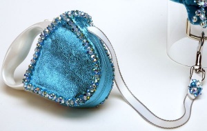 Turquoise Princess Retractable Leash<br />