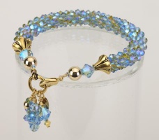 Seafoam<br />Crystal Cascade Necklace<!--Dogs--><br />