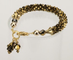 Walnut Crystal Cascade Necklace<!--Dogs--><br />