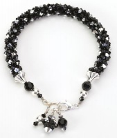 Silver Dot<br />Crystal Cascade Necklace<!--Dogs--><br />