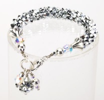 Silver<br />Crystal Cascade Necklace<!--Dogs--><br />