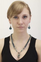 Lake Necklace<!--Women--><br />Ear Drops and Necklace sold separately