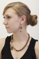 Walnut Necklace<!--Women--><br />Ear Drops and Necklace sold separately