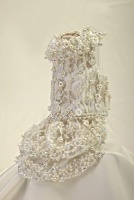 Crystal Cream Lace Gown<br />