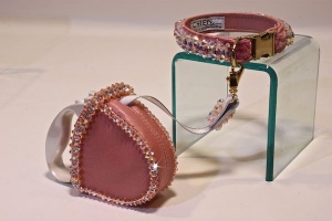 Pink Princess Retractable Leash<br />Collar and leash sold separately