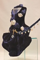 Ink Blue Velvet Cord Leash<br />Cord and leash sold separately