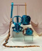 Turquoise Jewel Walking Bag<br />All items sold individually