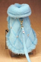 Powder Puff Blue Coat<br />Leash available separately