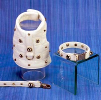 Spike White Collar<br />Coat, collar and leash sold separately