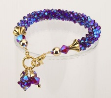 Grape Crystal Cascade Necklace<!--Dogs--><br />